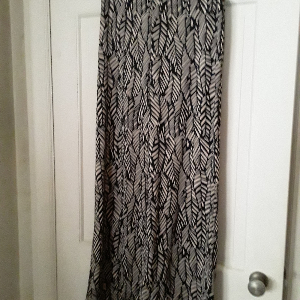 AB Studio Bohemian Style Pants Black and Tan M - Picture 2 of 4